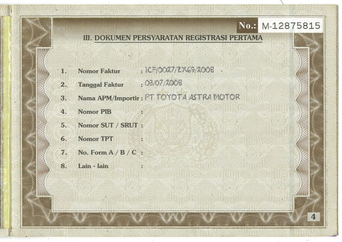 TOYOTA FORTUNER 2.7 G