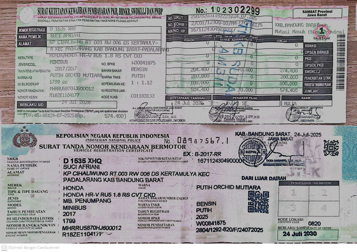 HONDA HRV RU5 1.8 RS
