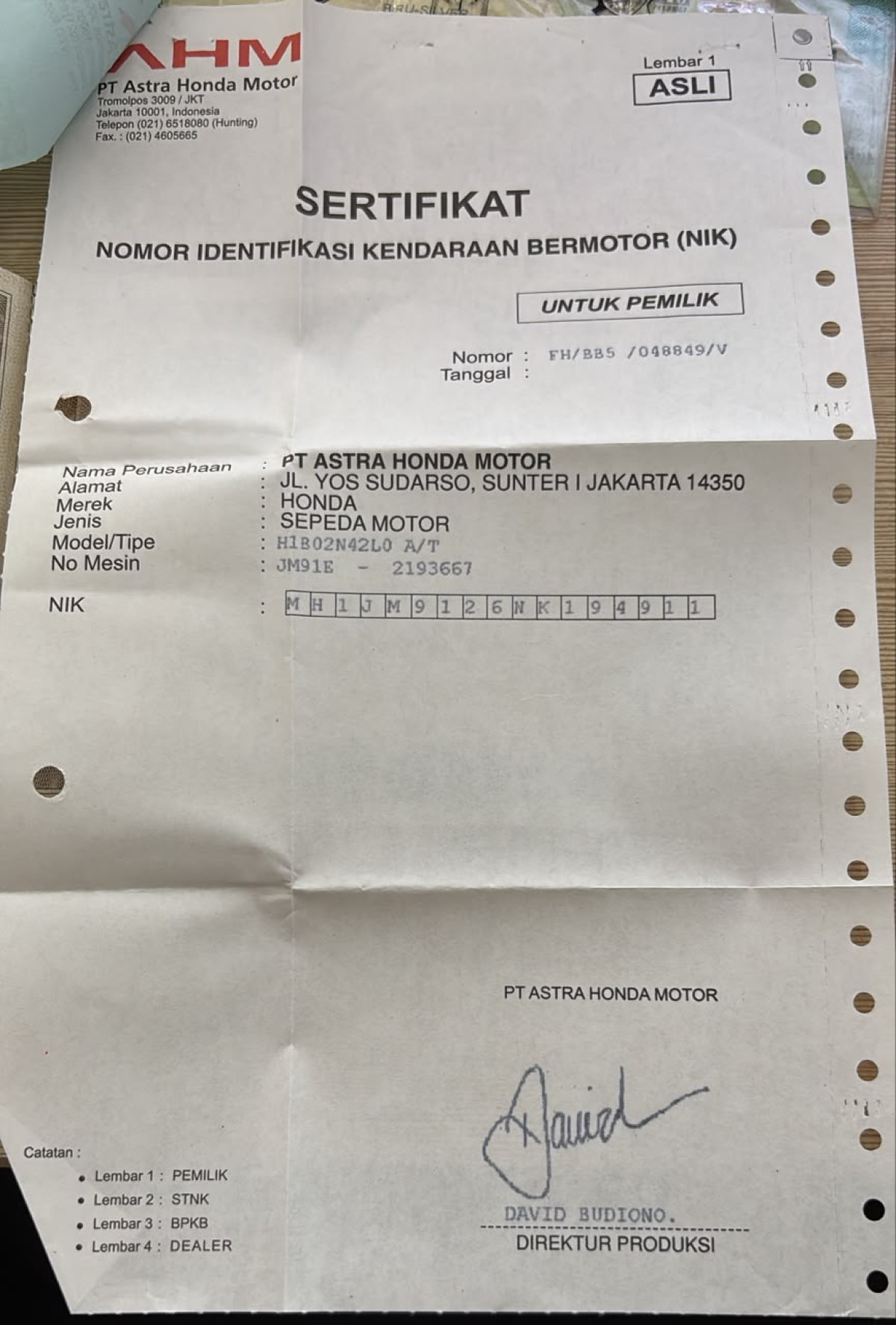 HONDA BEAT CBS FI CW