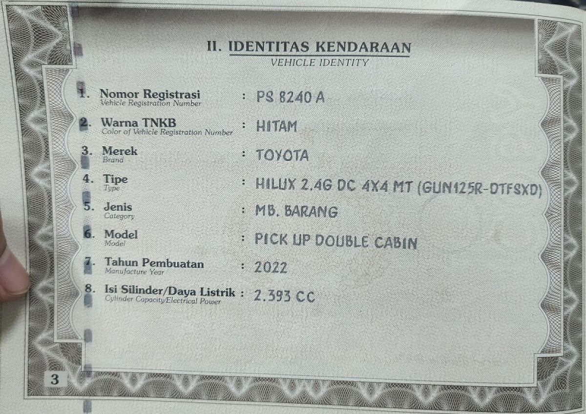 TOYOTA HILUX 2.4G DC