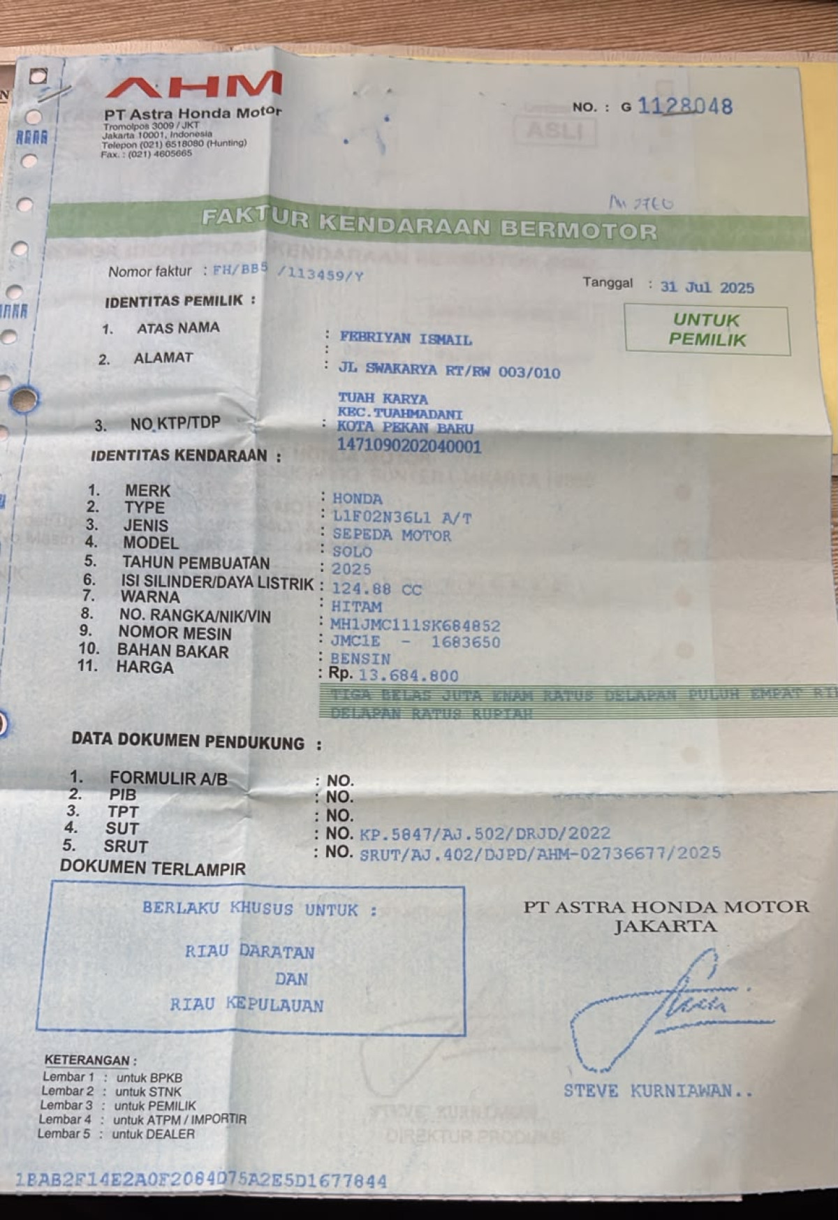 HONDA VARIO 125 CBS