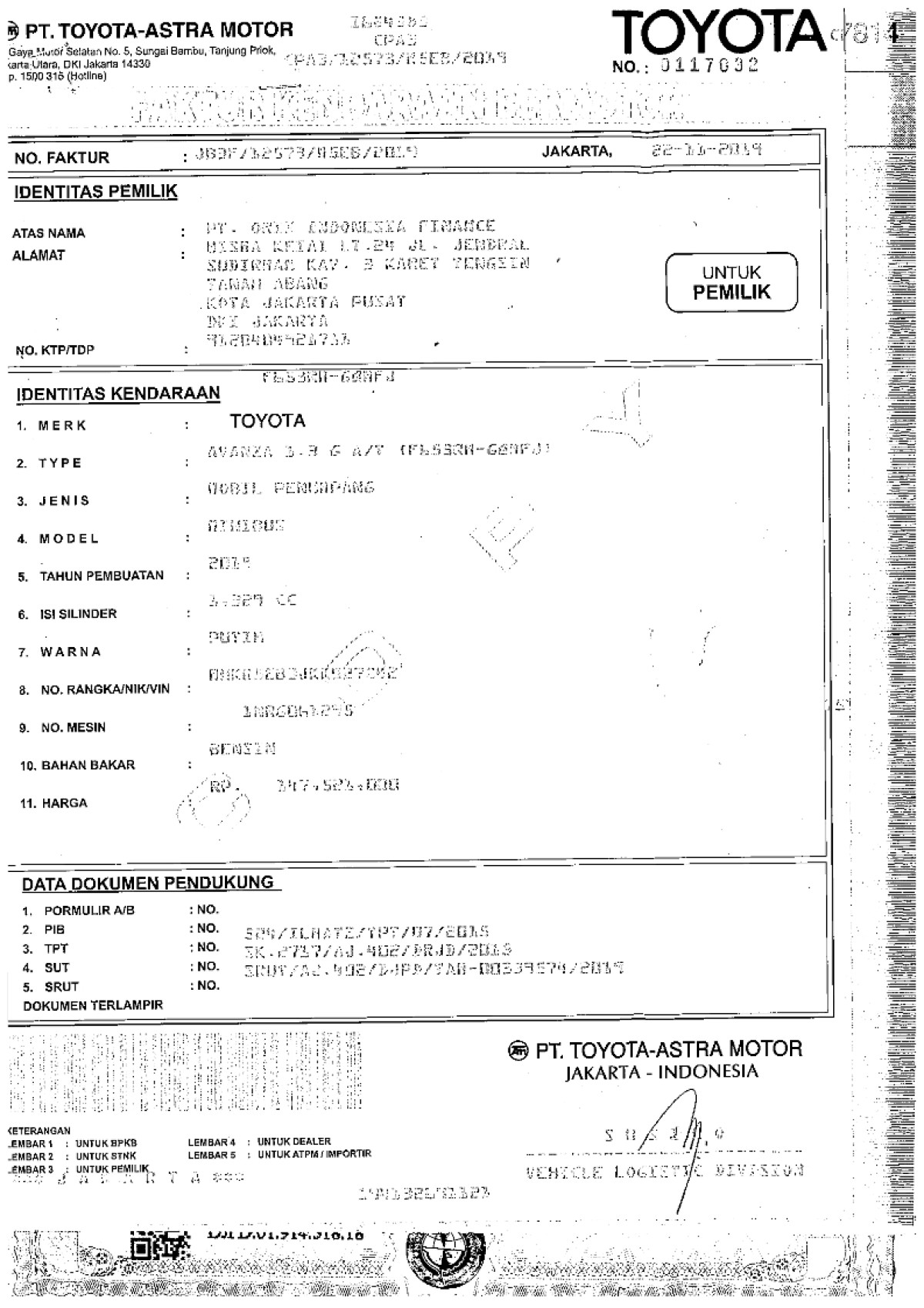 TOYOTA AVANZA 1.3 G