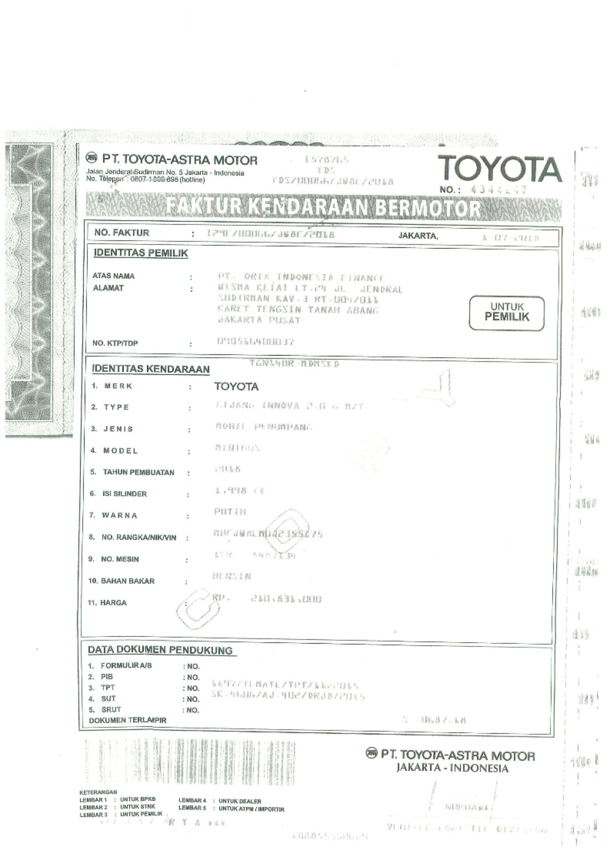 TOYOTA KIJANG INNOVA G
