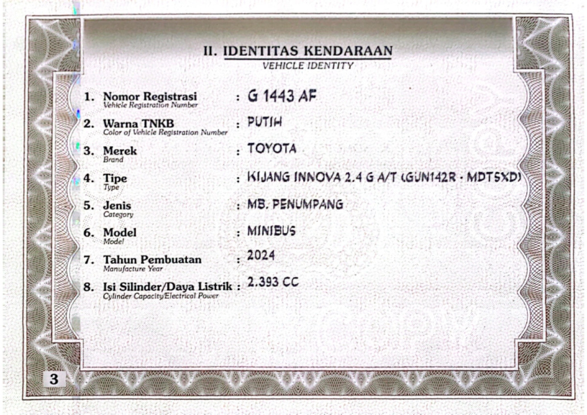 TOYOTA INNOVA 2.4 G