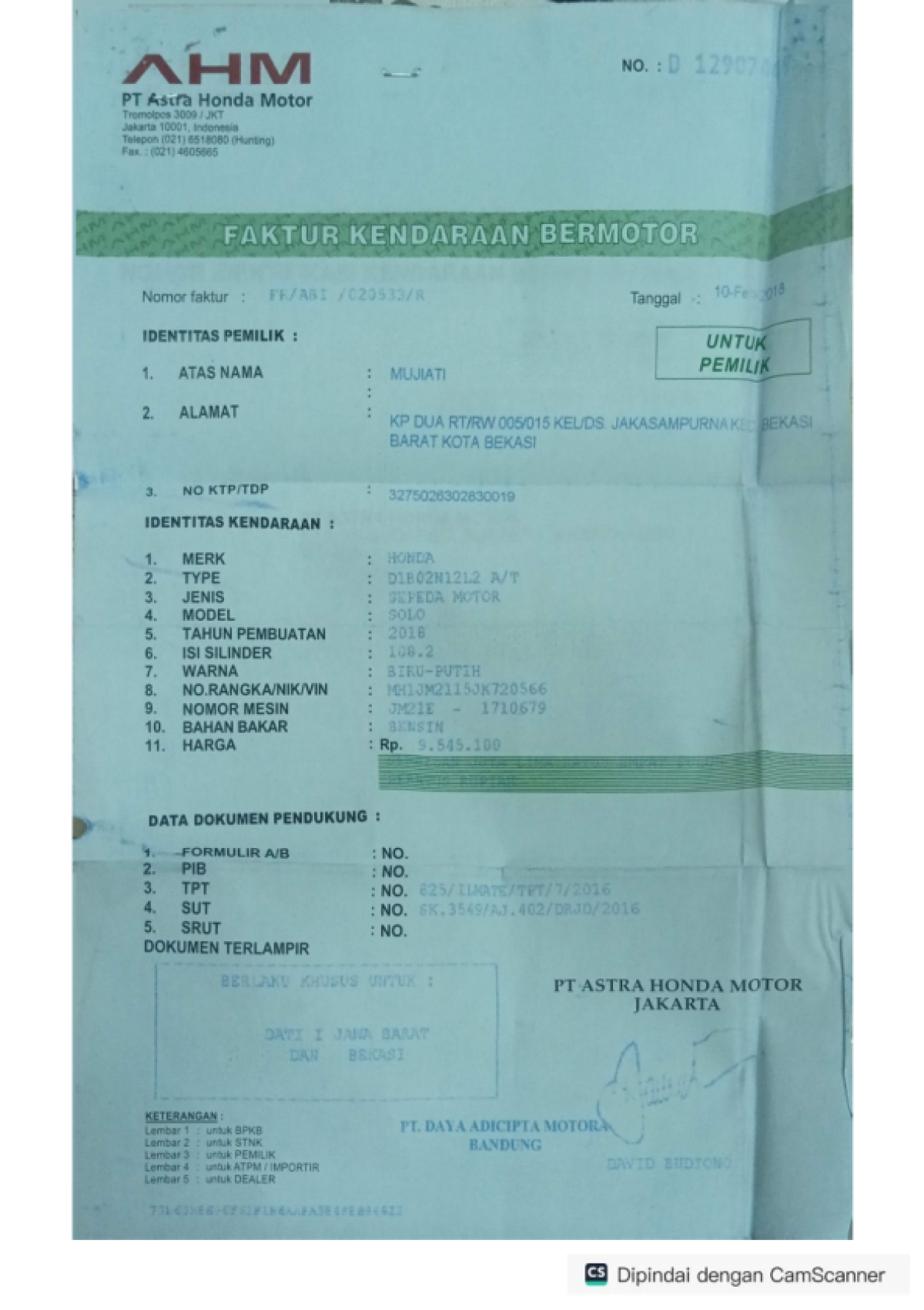 HONDA BEAT CBS FI CW