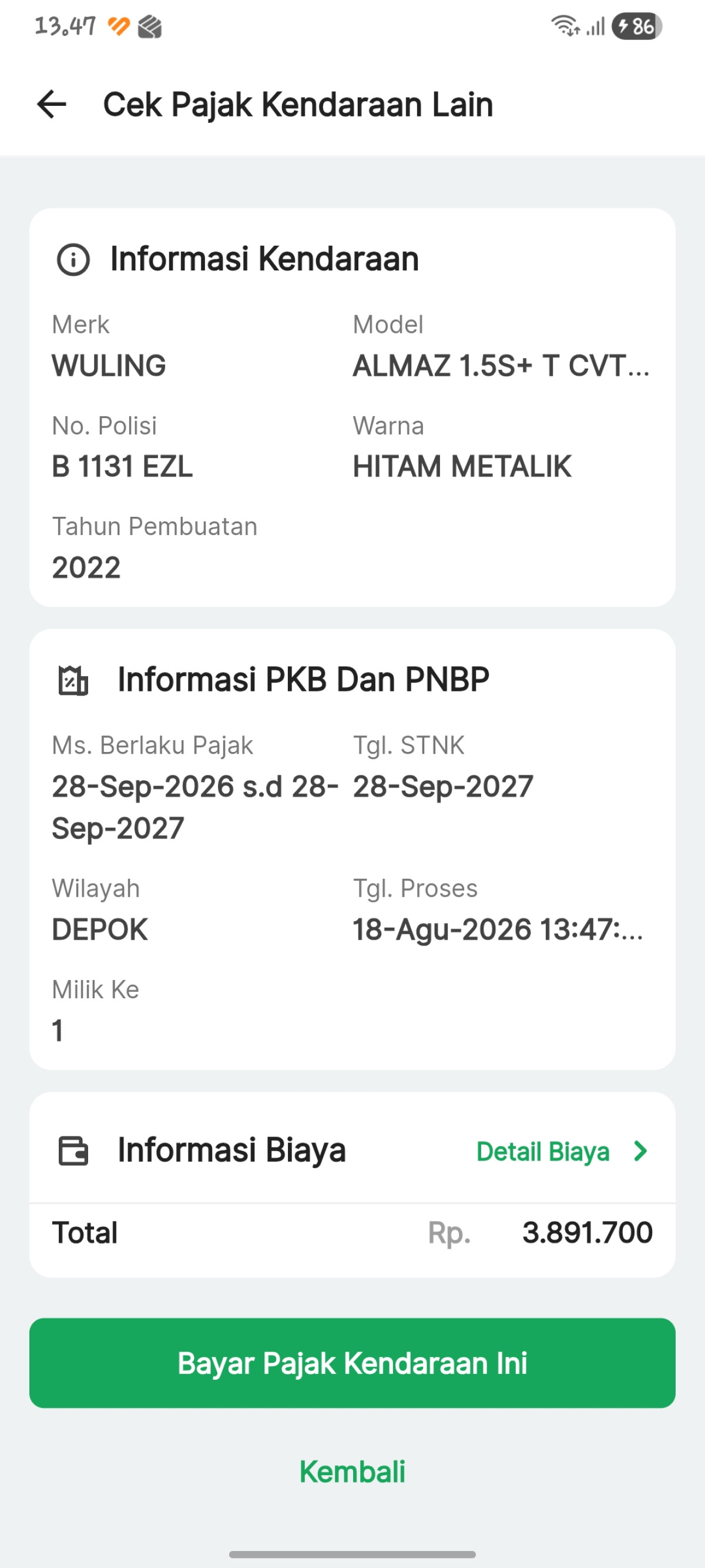 WULING ALMAZ 1.5 S+T