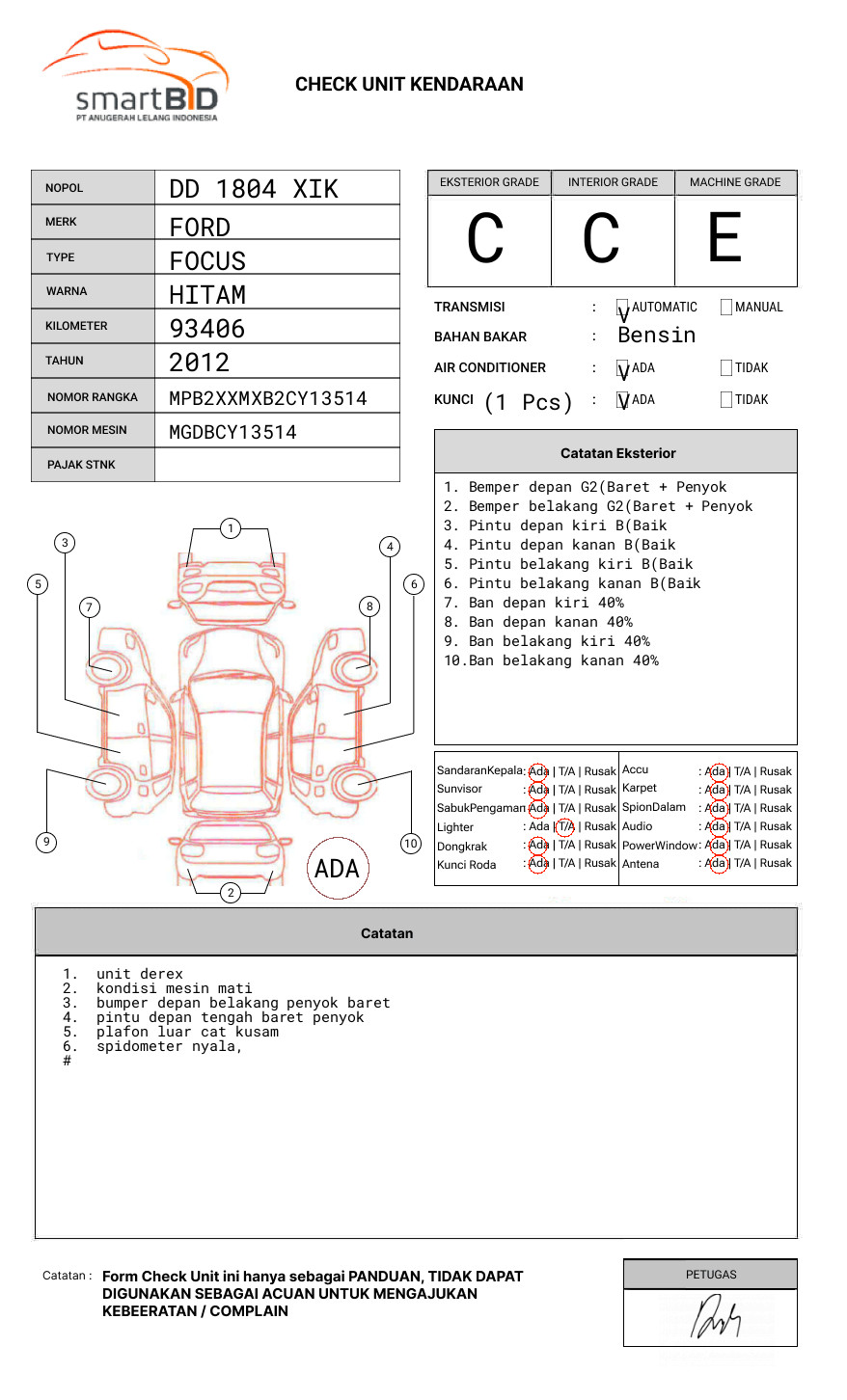 FORD FOCUS SDN TITAN