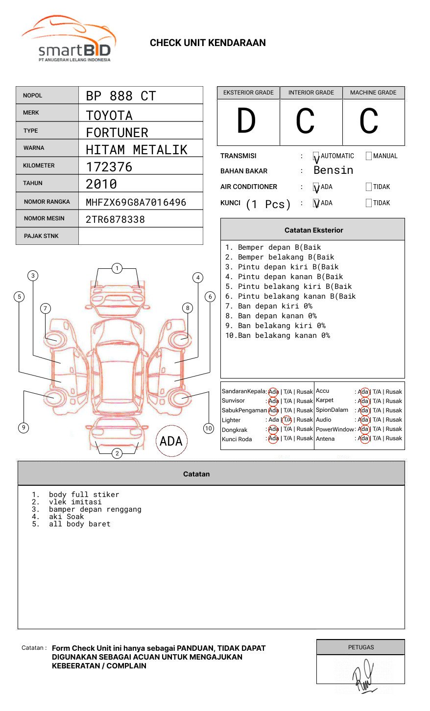 TOYOTA FORTUNER 2.7 G