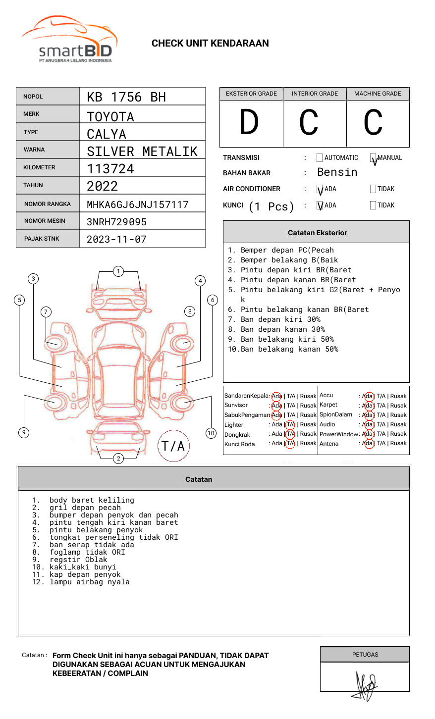 TOYOTA CALYA 1.2 G M/T