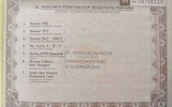 TOYOTA FORTUNER G 2.4
