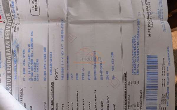 TOYOTA FORTUNER G 2.4