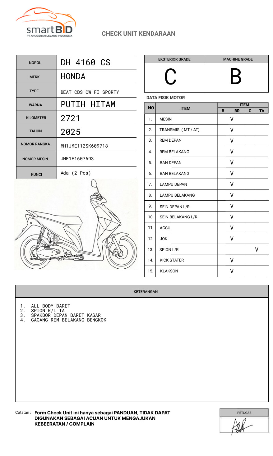 HONDA BEAT CBS CW FI SPORTY