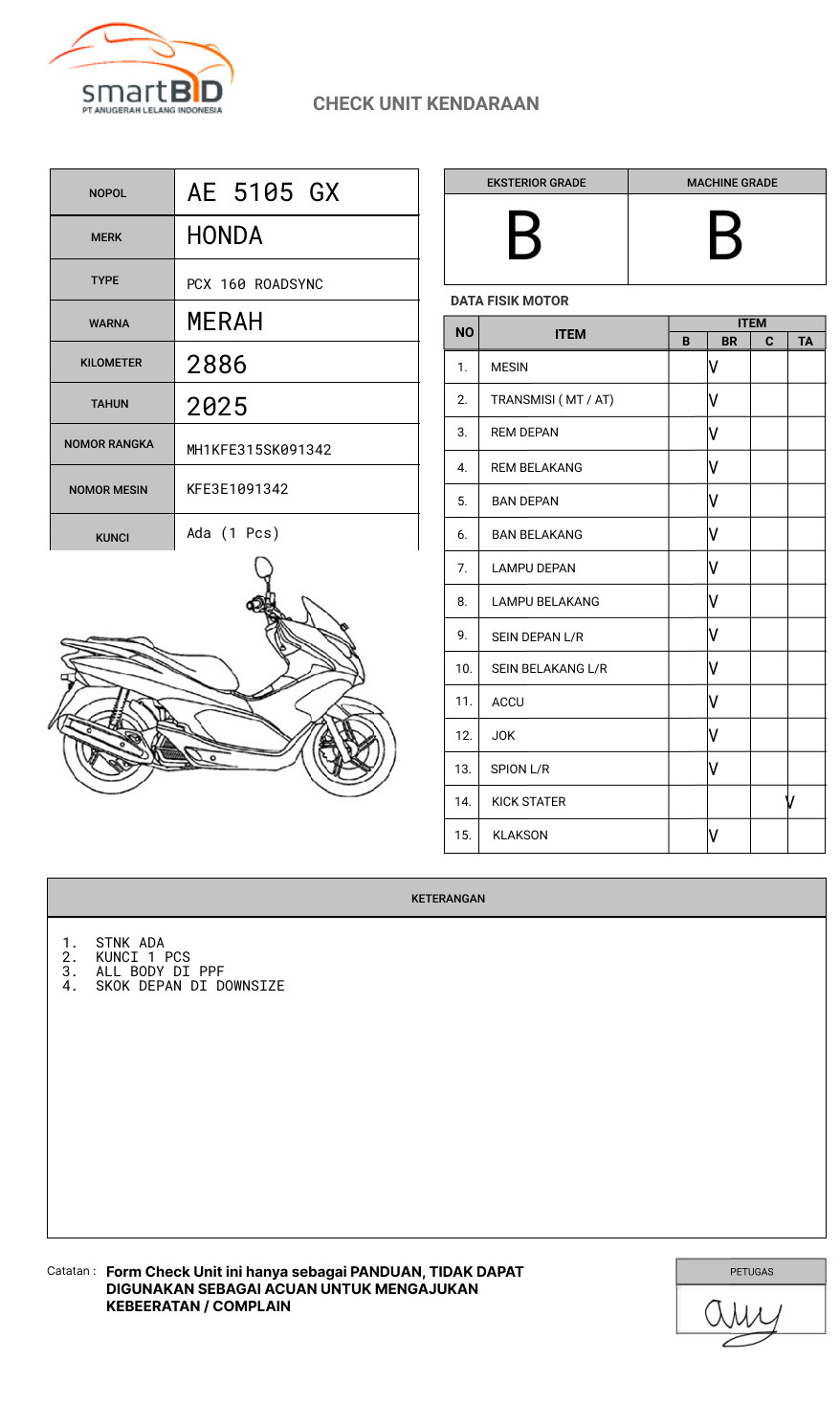 HONDA PCX 160 ROADSYNC