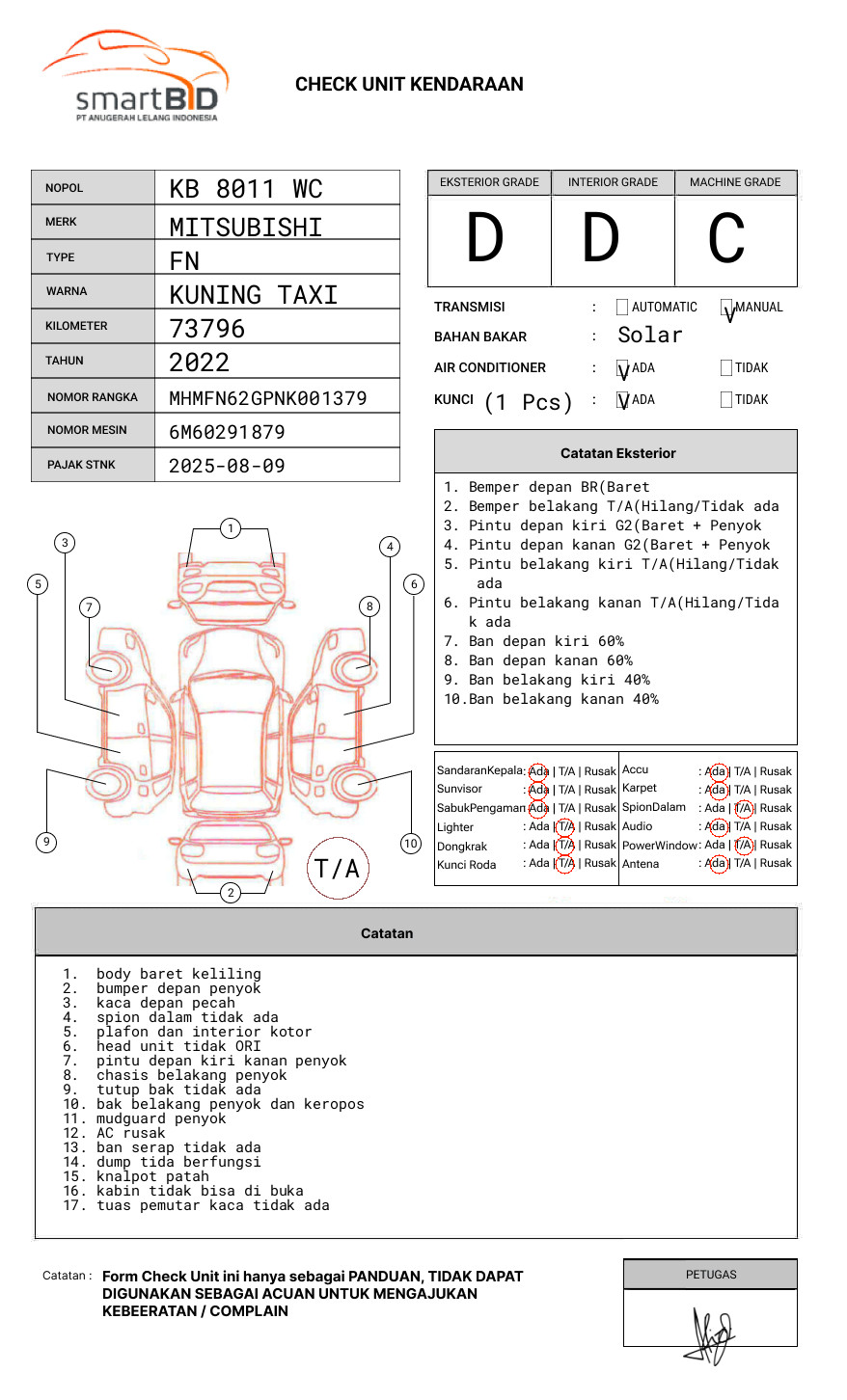 MITSUBISHI FN 62 F HD 6X4 DUMP