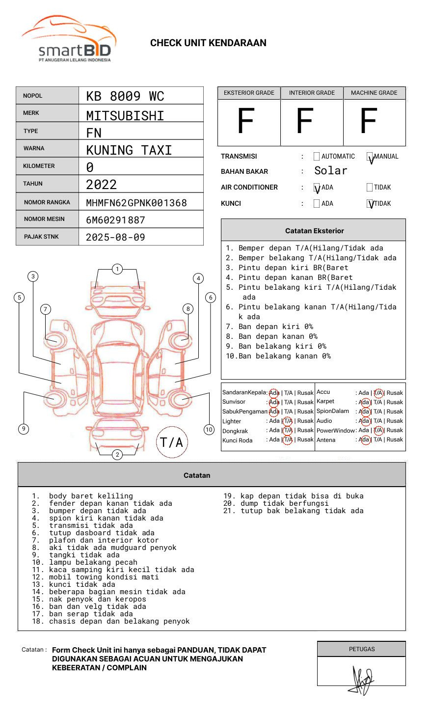 MITSUBISHI FN 62 F HD 6X4 DUMP