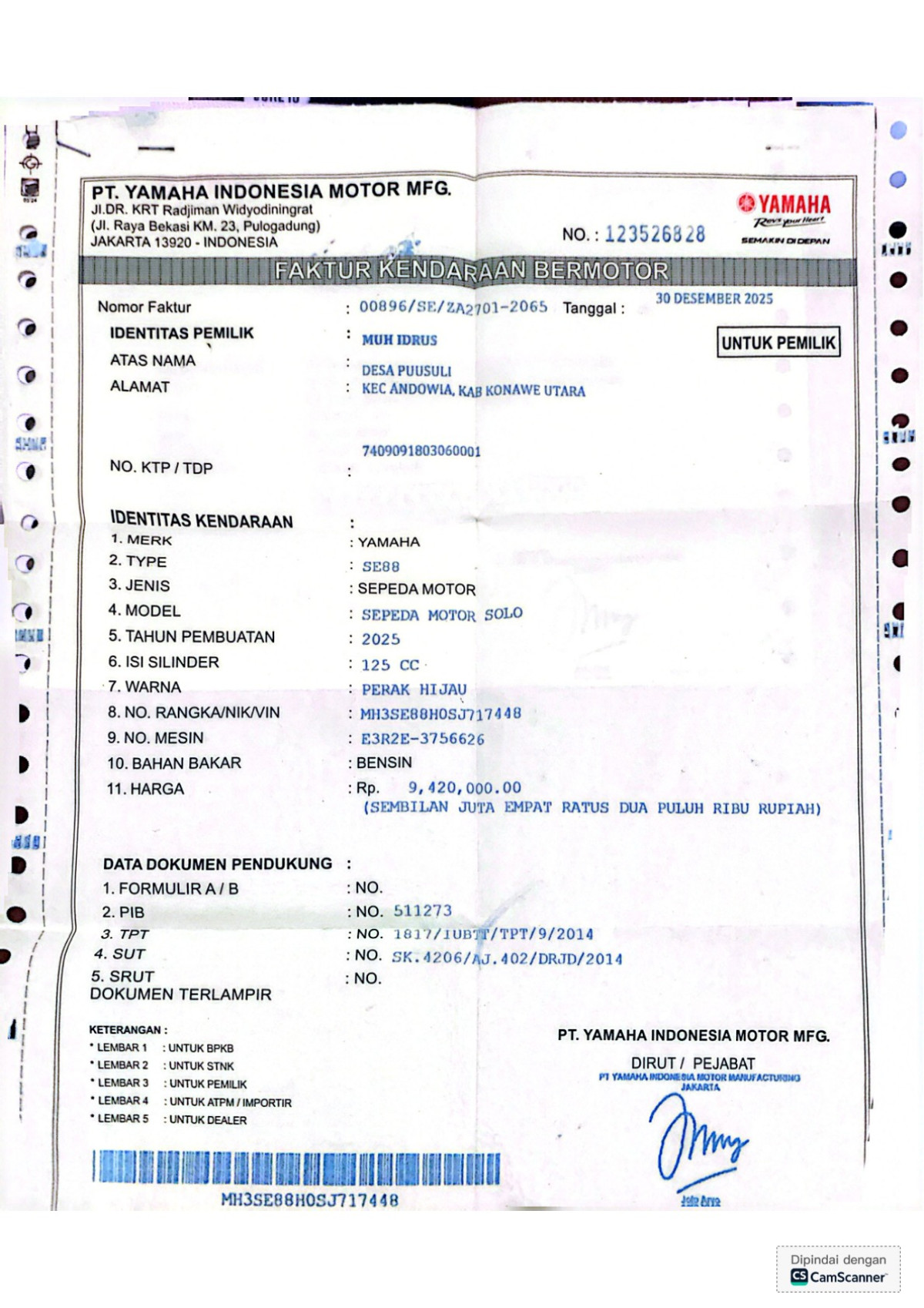 YAMAHA MIO M3 CW