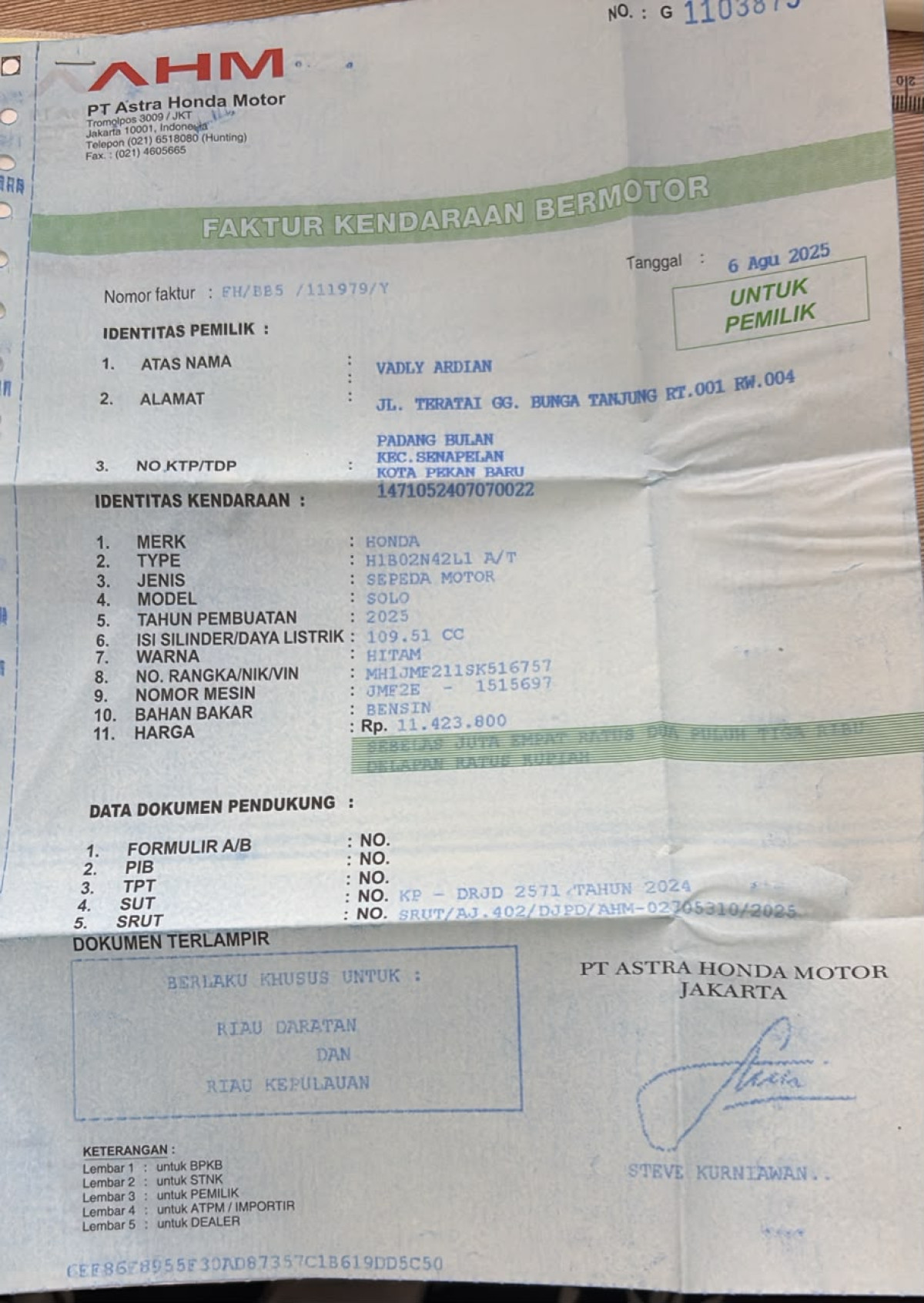 HONDA BEAT CBS FI CW