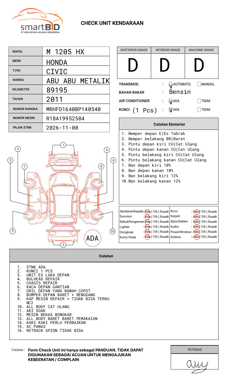 HONDA CIVIC FD1 1.8
