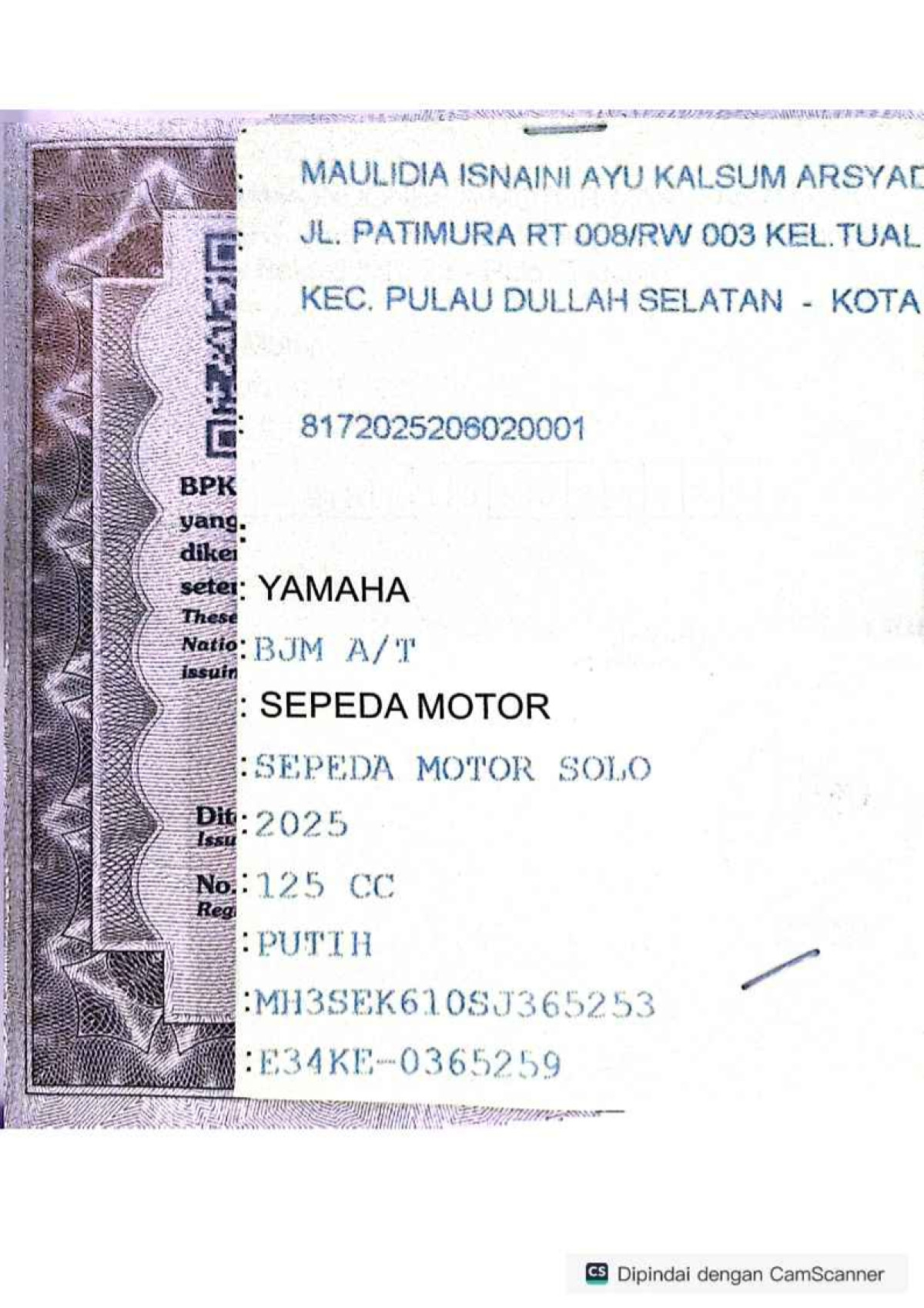 YAMAHA GRAND FILANO 125