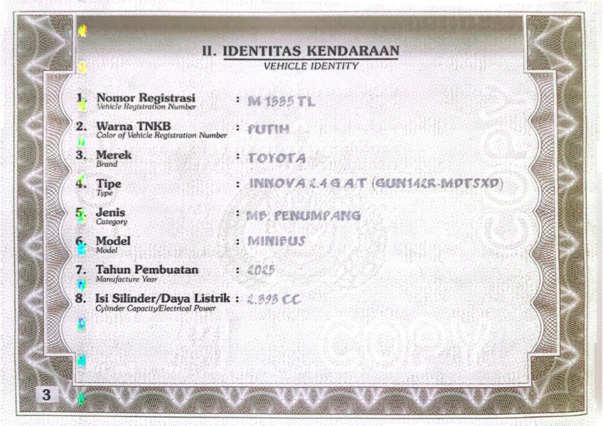 TOYOTA INNOVA 2.4 G
