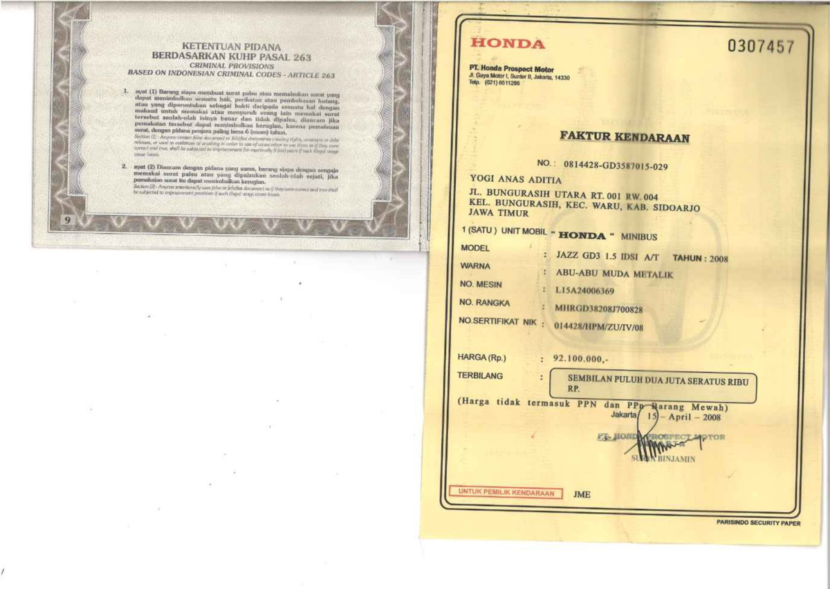 HONDA  JAZZ  GD3 1.5 IDSI AT