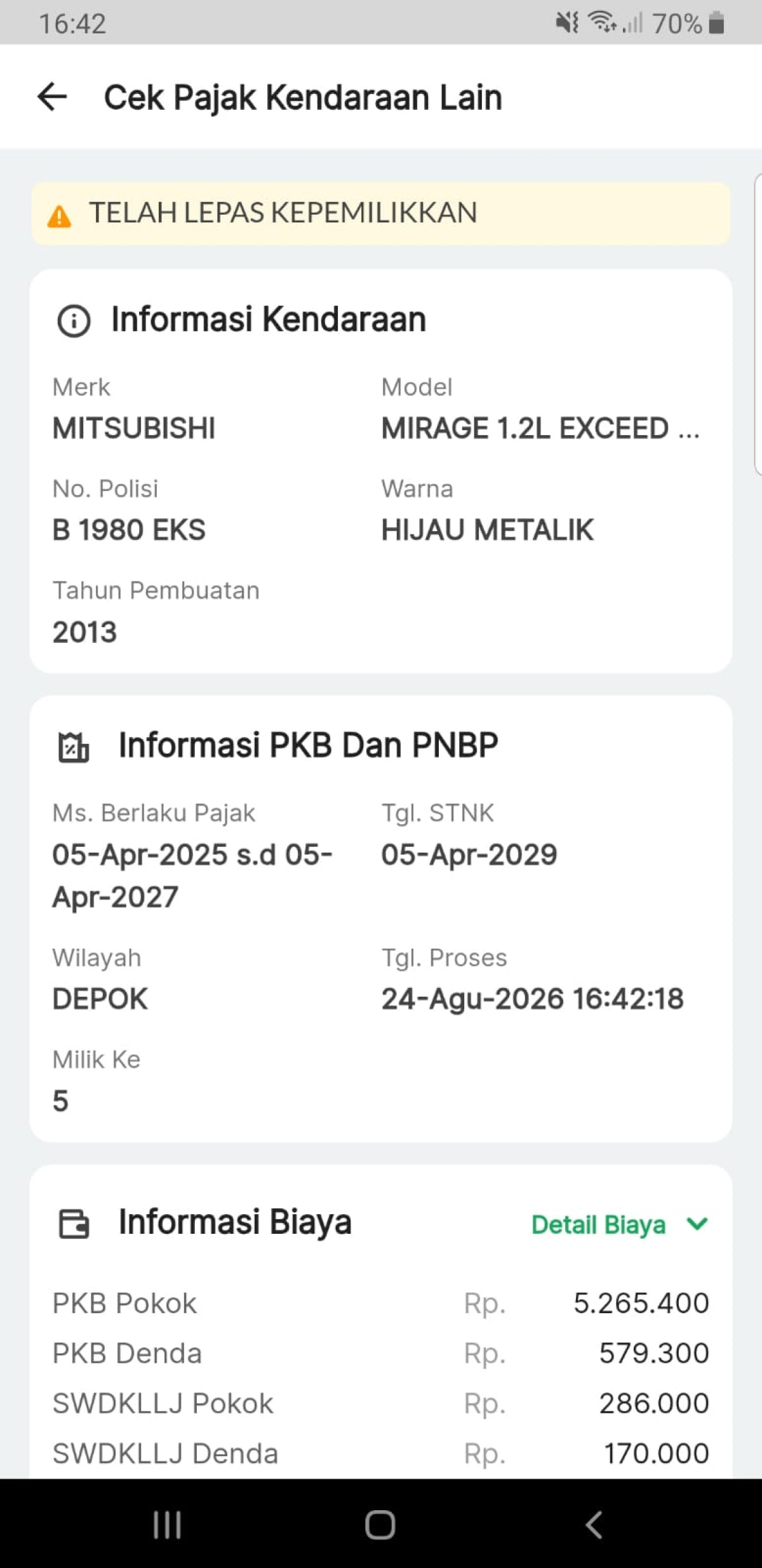 MITSUBISHI MIRAGE 1.2L EXCEED
