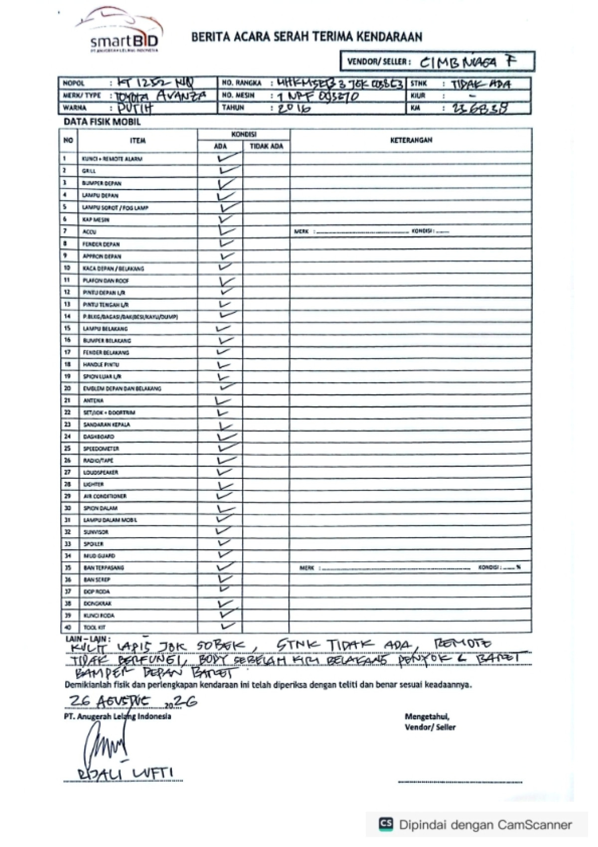 TOYOTA AVANZA  1.3 G