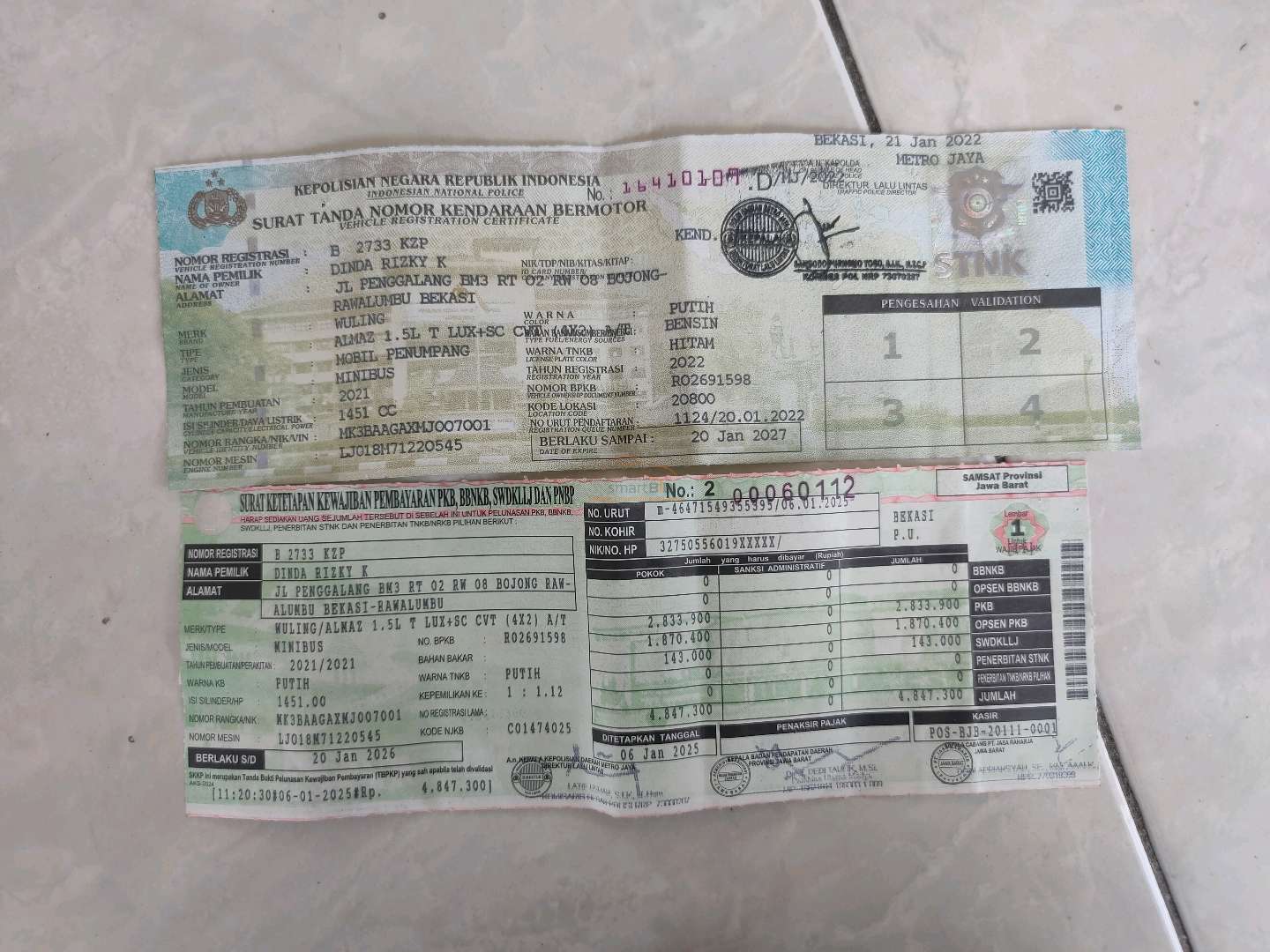 WULING Almaz 1.5LT LUX + SC CVT (4X2) A/T