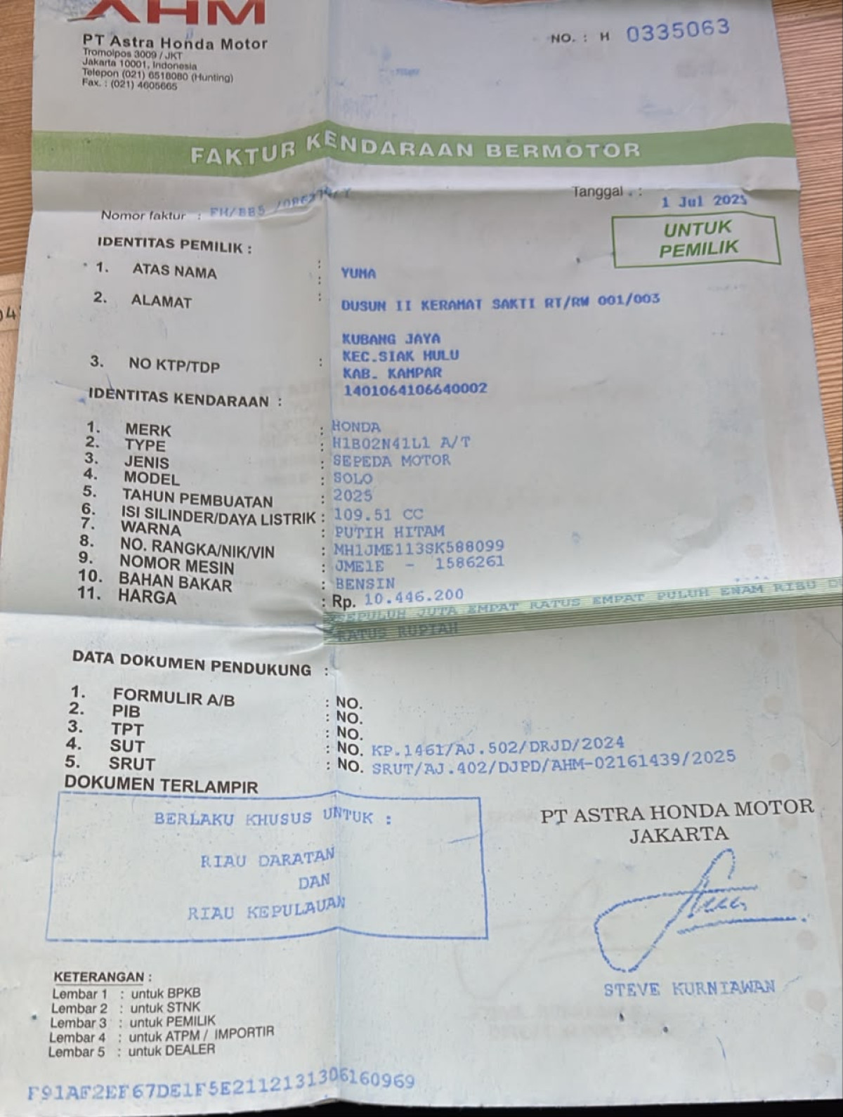 HONDA BEAT CBS FI CW