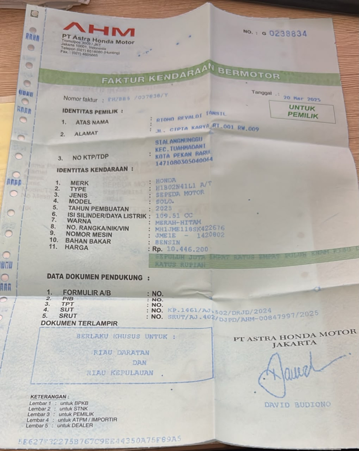 HONDA BEAT CBS FI CW