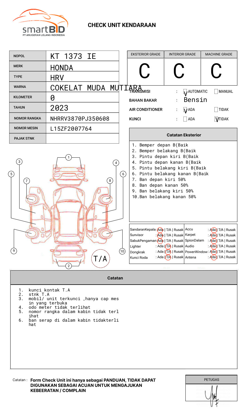 HONDA HRV 1.5L SE CVT