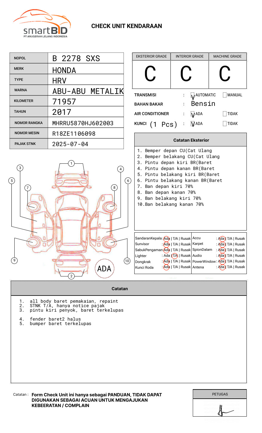 HONDA HRV RU5 1.8 RS