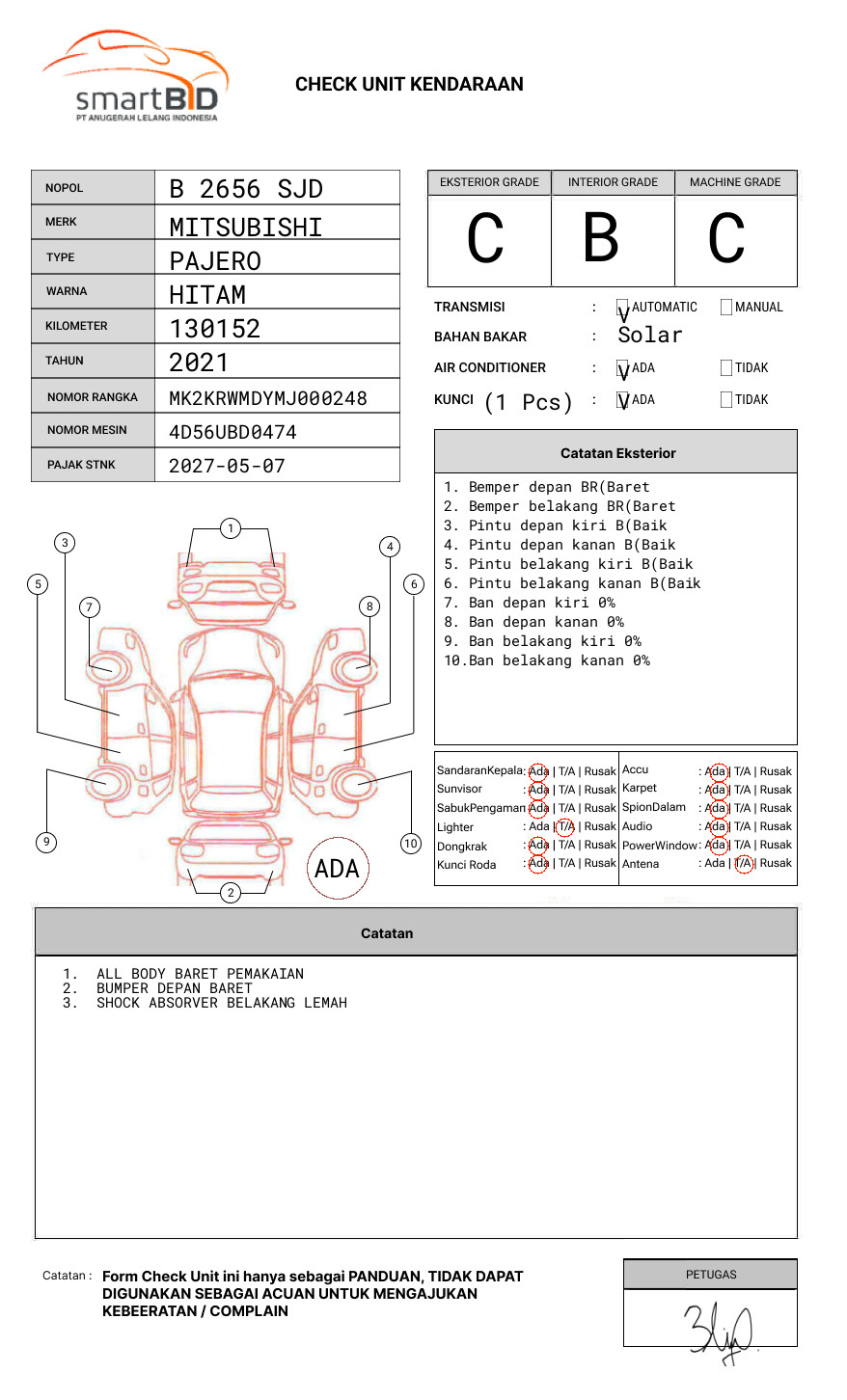 MITSUBISHI PAJERO SPORT 2.5L EXCEED (4X2)