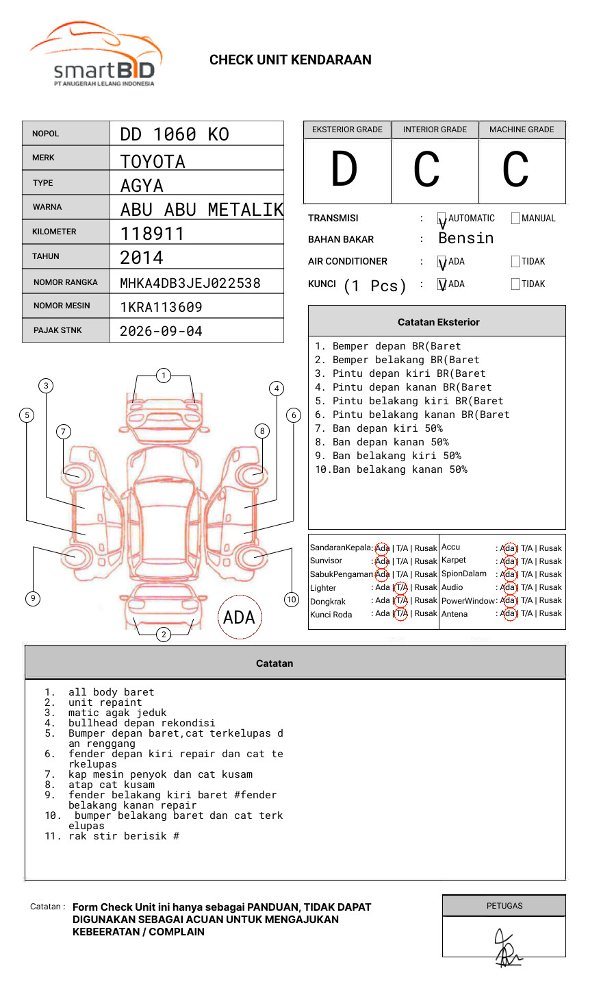 TOYOTA AGYA 1.0 G