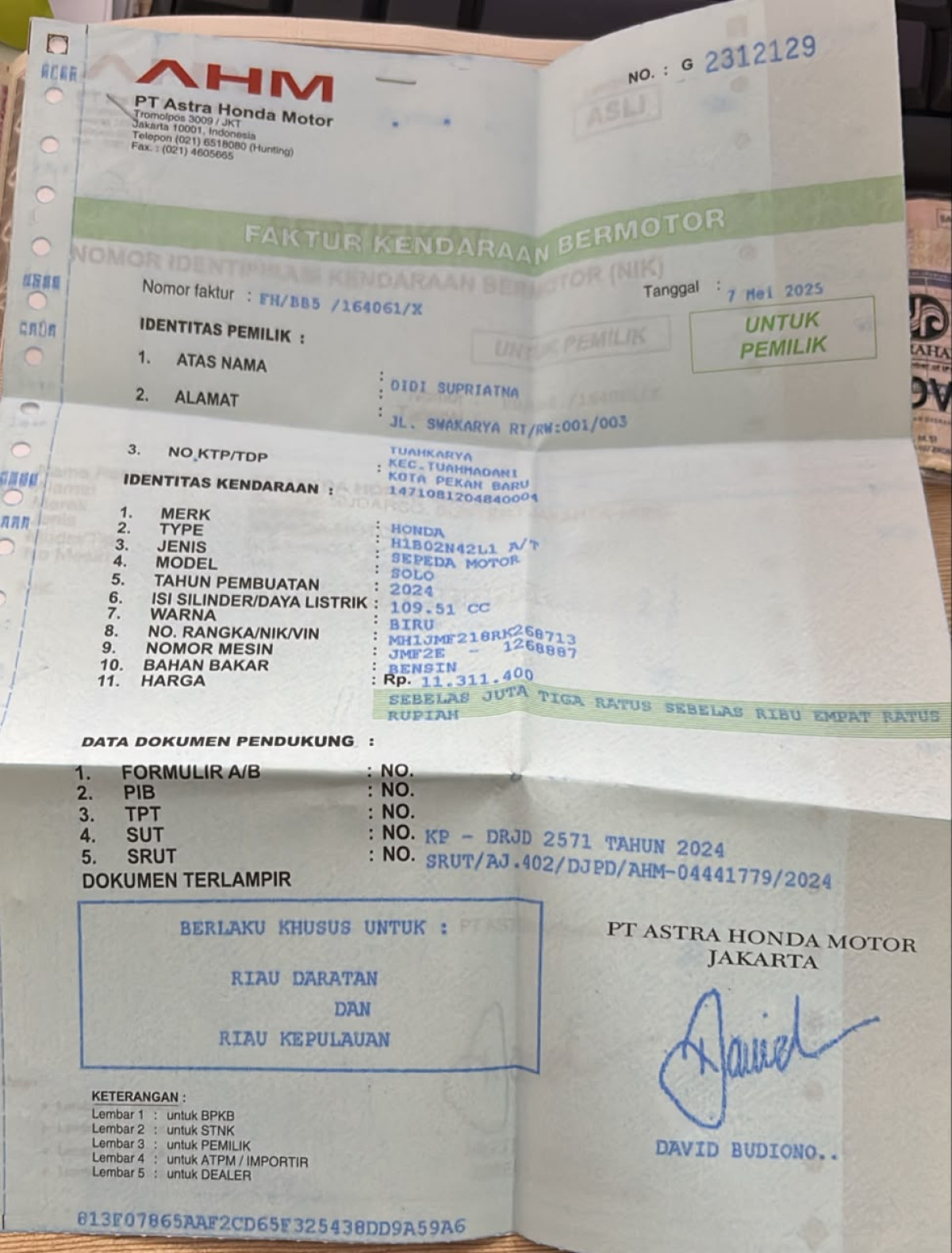 HONDA BEAT CBS FI CW