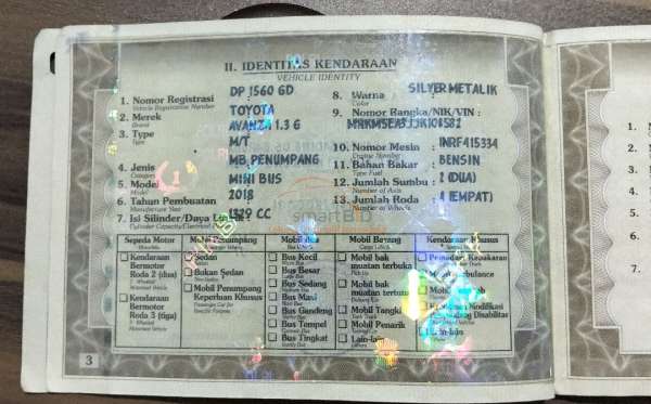 TOYOTA AVANZA 1.3 G