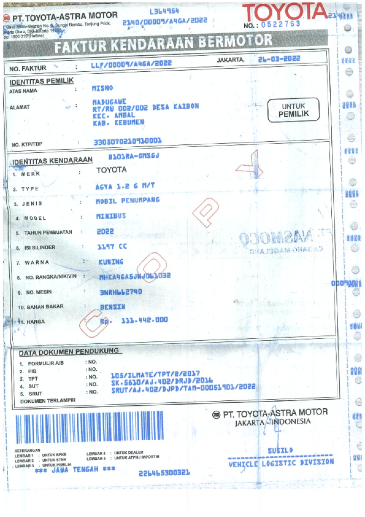 TOYOTA  AGYA  1.2 G
