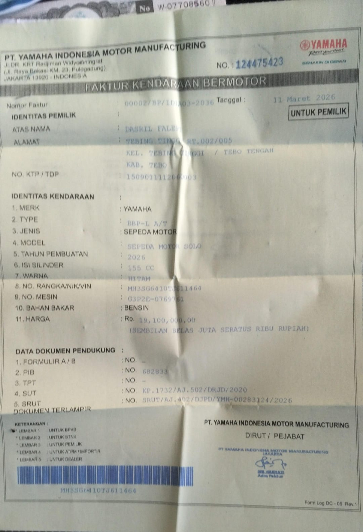 YAMAHA AEROX 155