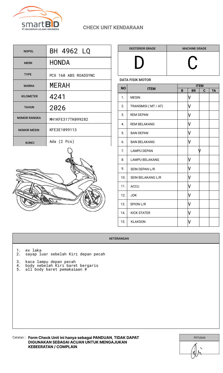 HONDA PCX 160 ABS ROADSYNC