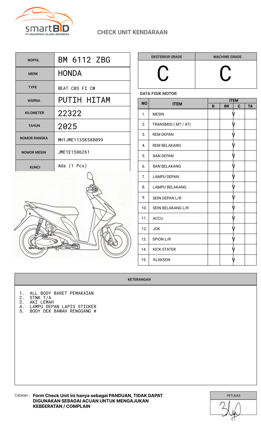 HONDA BEAT CBS FI CW