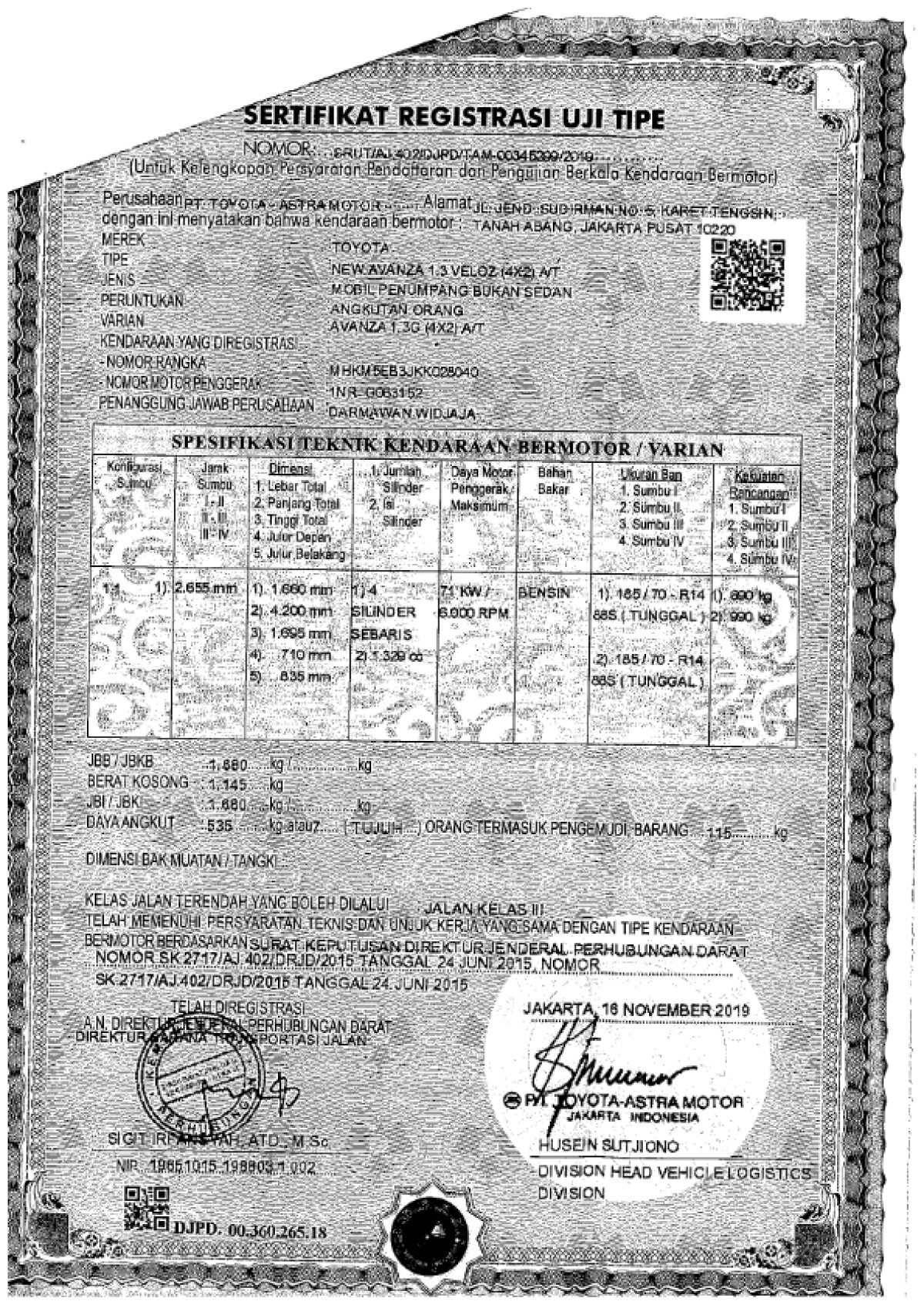 TOYOTA AVANZA 1.3 G