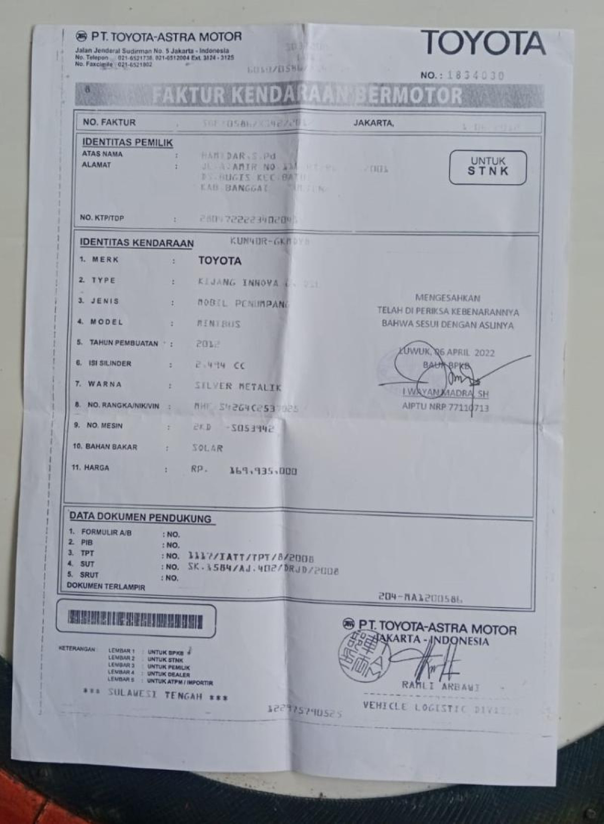 TOYOTA INNOVA