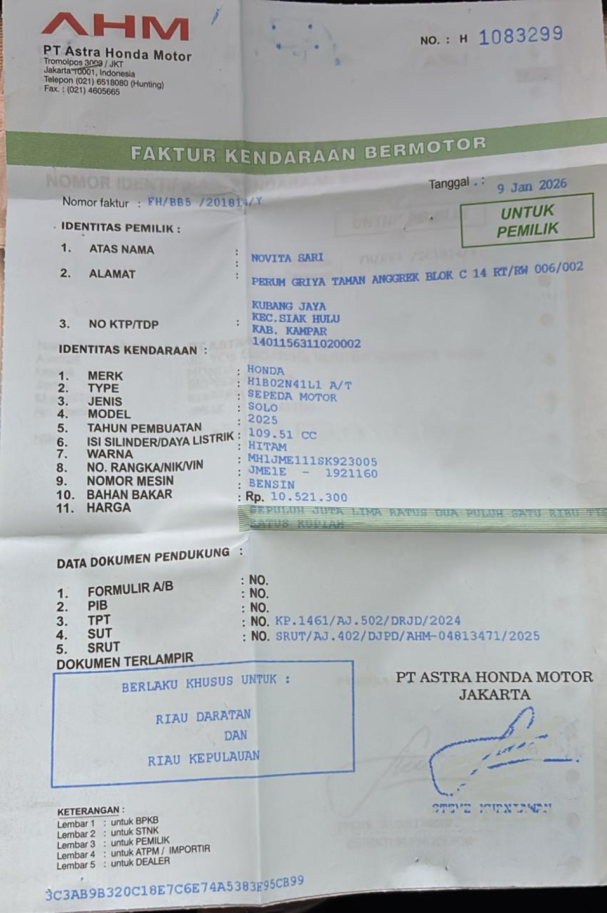 HONDA BEAT CBS FI CW