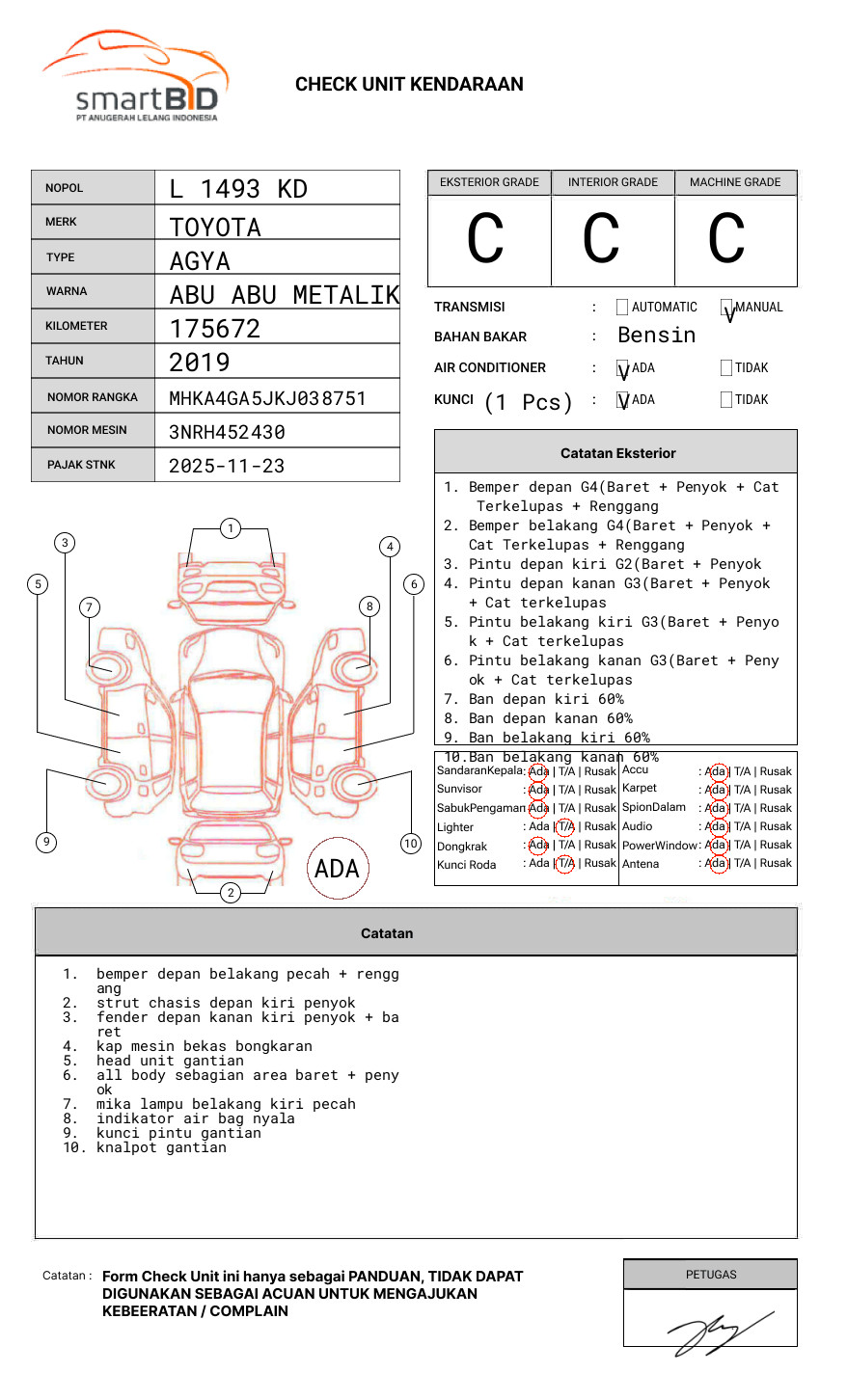 TOYOTA  AGYA  1.2 G
