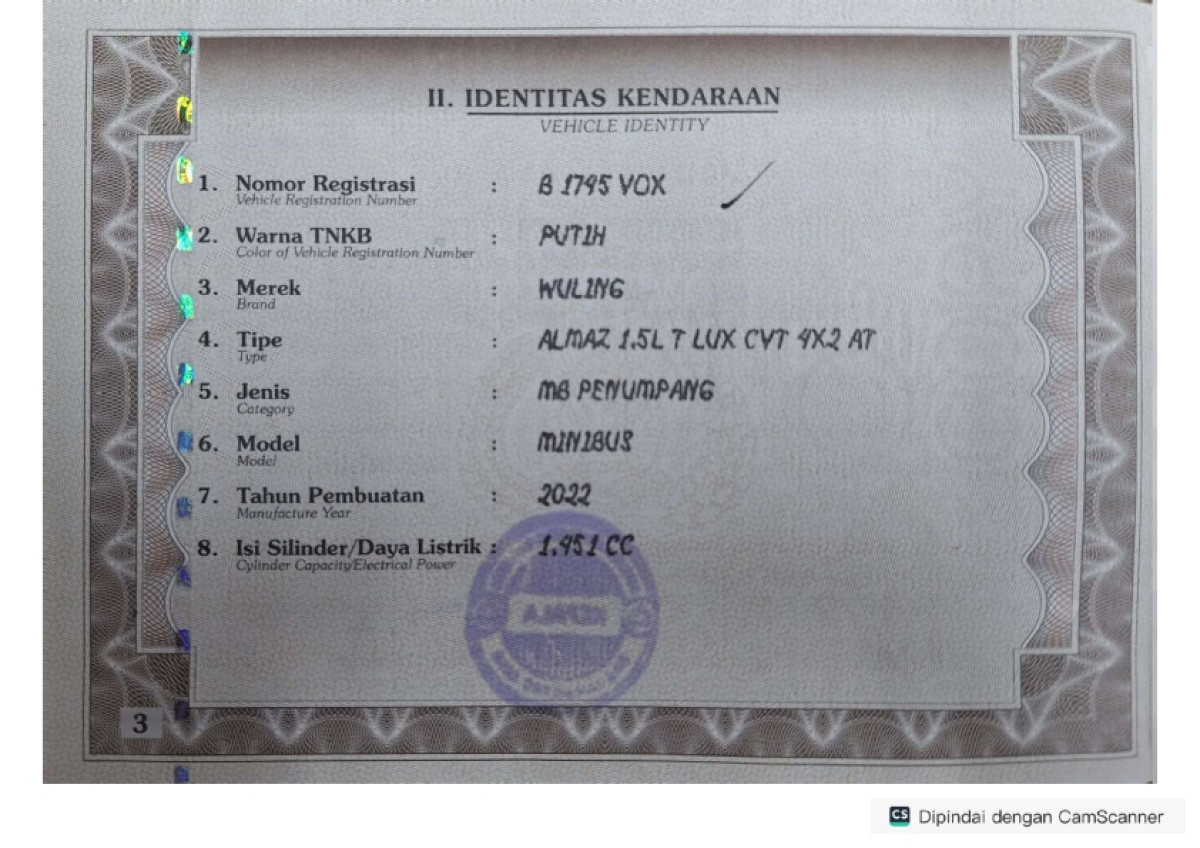 WULING ALMAZ 1.5L T LUX