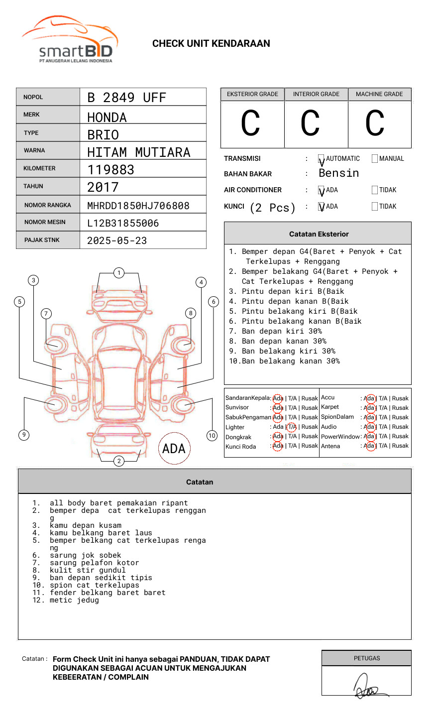 HONDA BRIO SATYA 1.2 E