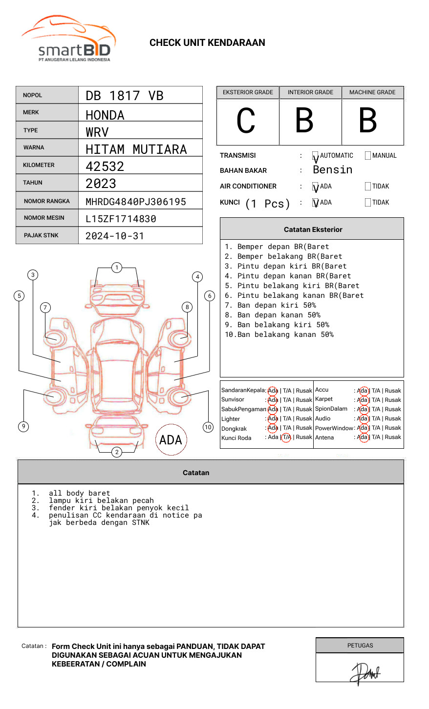 HONDA DG48 1.5 RS CVT