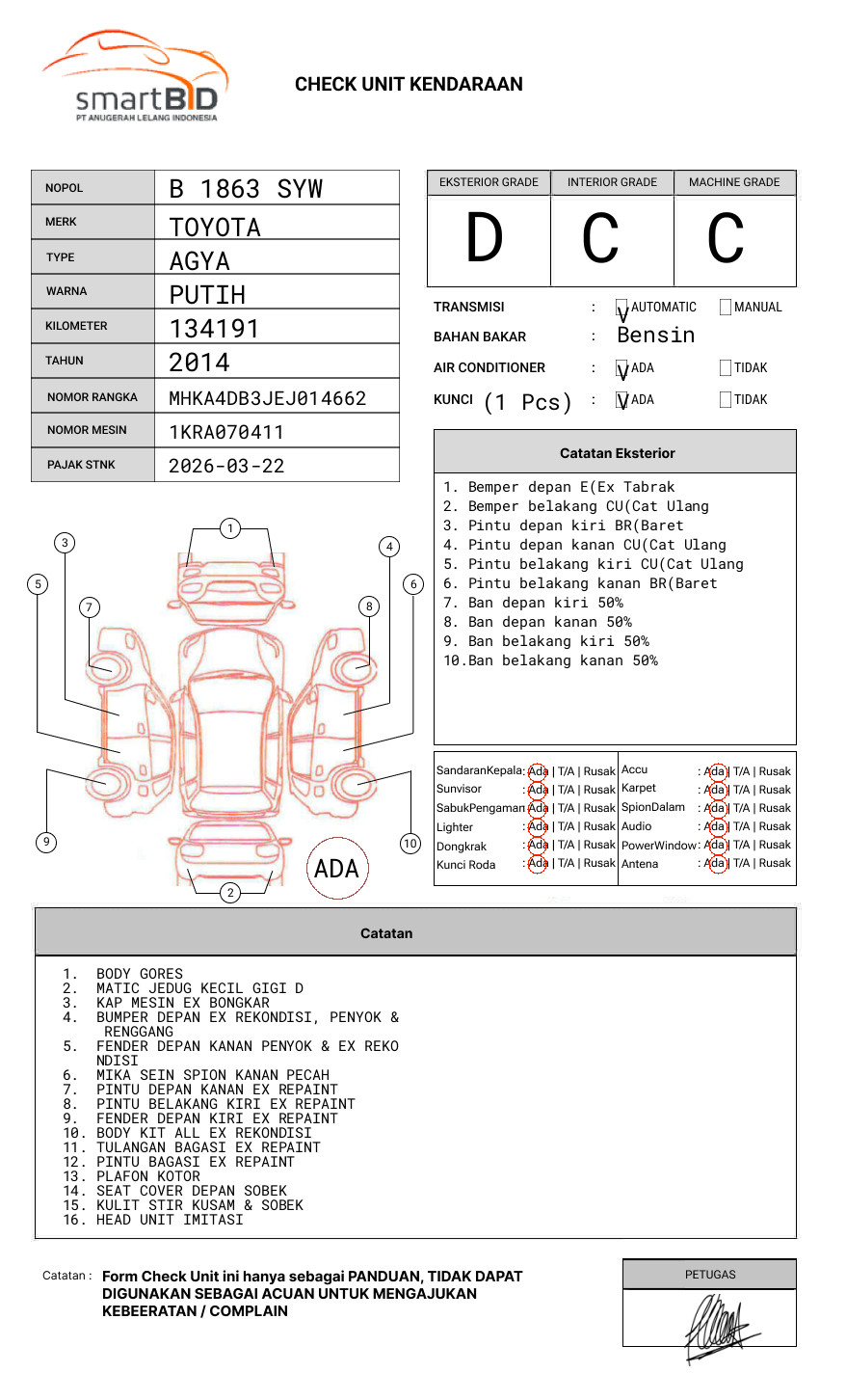 TOYOTA AGYA G A/T