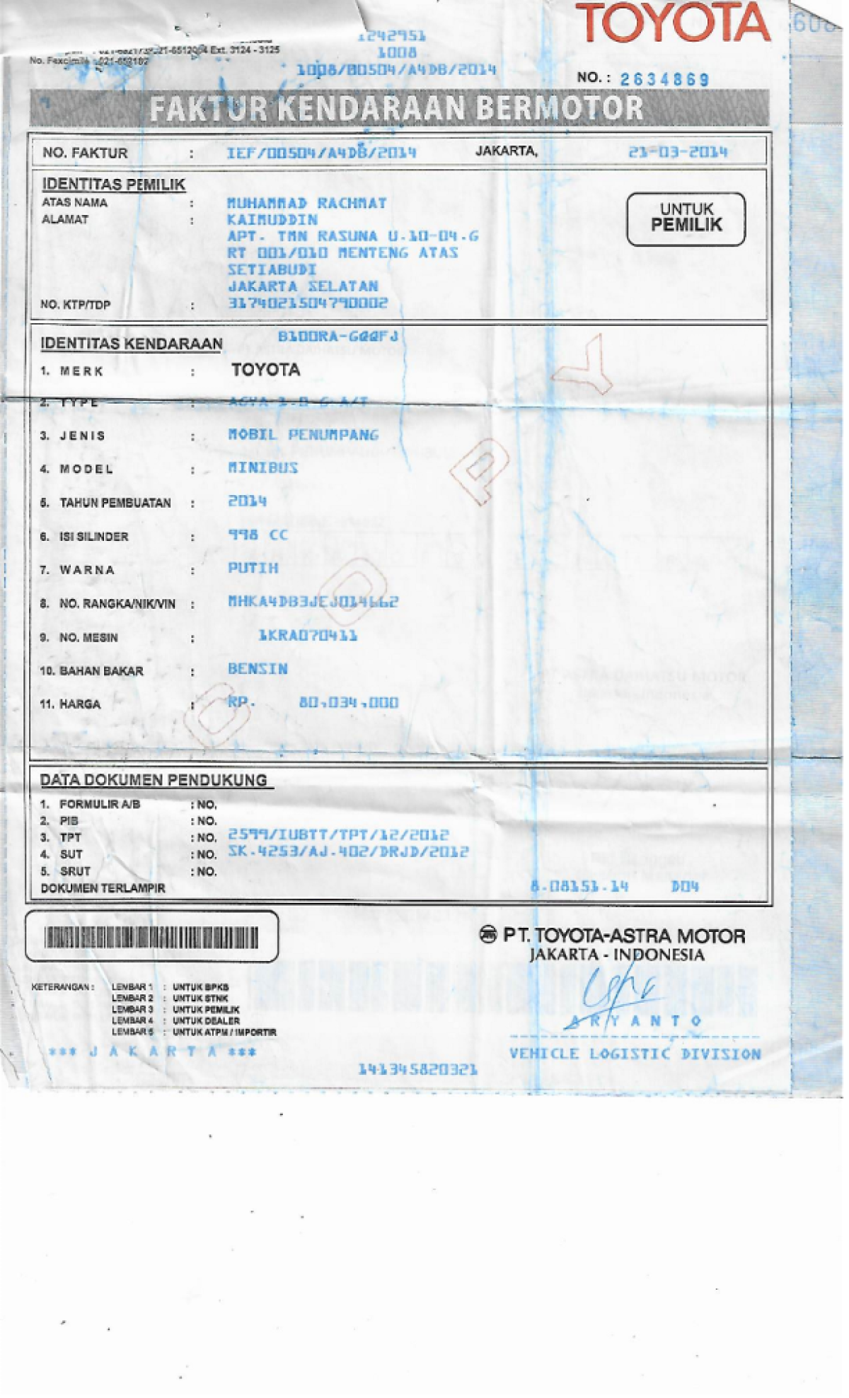TOYOTA AGYA G A/T