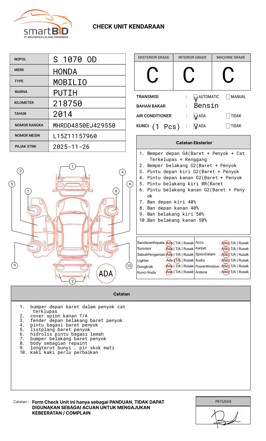 HONDA MOBILIO DD4 1.5E
